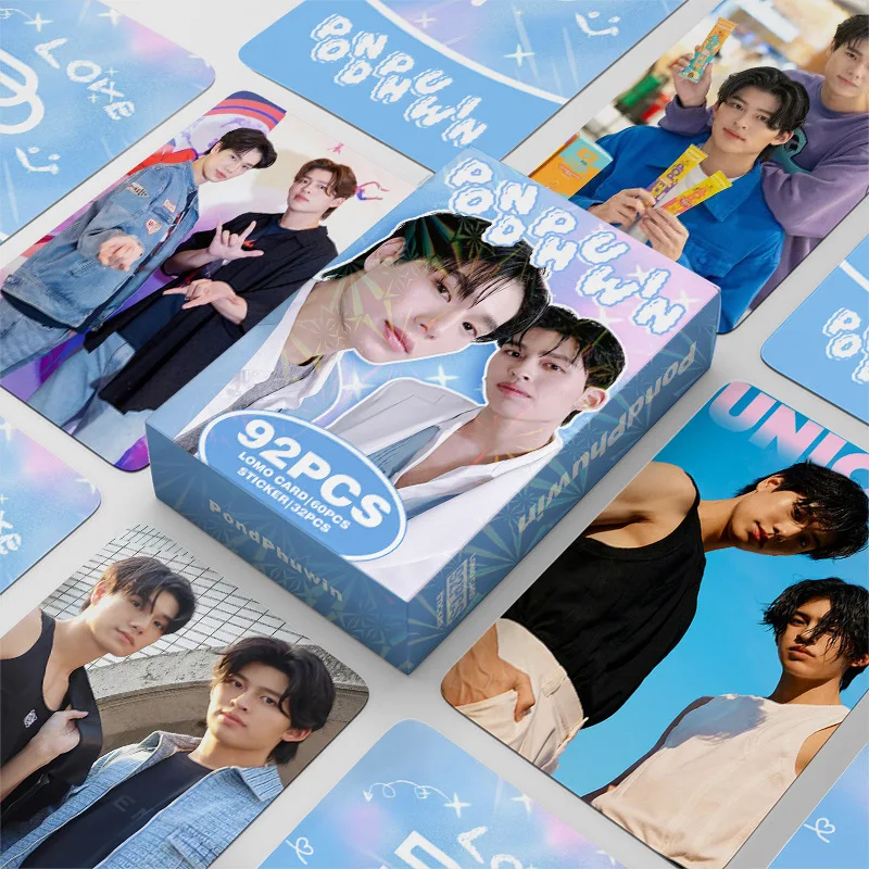 92Pcs/Set PONDPHUWIN Thai Star Laser Lomo Card Drama CP Pond & Phuwin Holographic Photo Cards with Stickers 92Pcs/Set PONDPHUWIN Thai Star Laser Lomo Card Drama CP Pond & Phuwin Holographic Photo Cards with Stickers