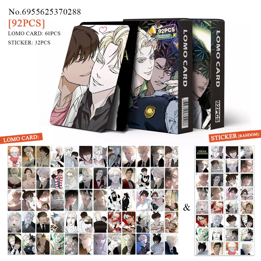 30/92PCS Korean Webtoon Lomo Cards & Mini Stickers - Anime Character Photocards Collection Perfect Gift for Fans 30/92PCS Korean Webtoon Lomo Cards & Mini Stickers - Anime Character Photocards Collection Perfect Gift for Fans