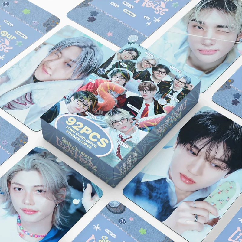 60PCS STAY in Our Little House Album LOMO Cards With 32PCS Mini Stickers HD Printed Kpop Photo Cards Fans Collection Gift 60PCS STAY in Our Little House Album LOMO Cards With 32PCS Mini Stickers HD Printed Kpop Photo Cards Fans Collection Gift