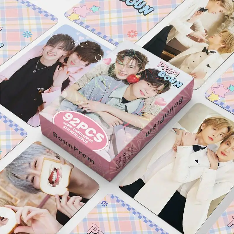 92Pcs Holographic Laser Photo Cards BounPrem, Boun & Prem Thai Celebrity Collectibles, Fans Decorative Stickers Gift Set 92Pcs Holographic Laser Photo Cards BounPrem, Boun & Prem Thai Celebrity Collectibles, Fans Decorative Stickers Gift Set