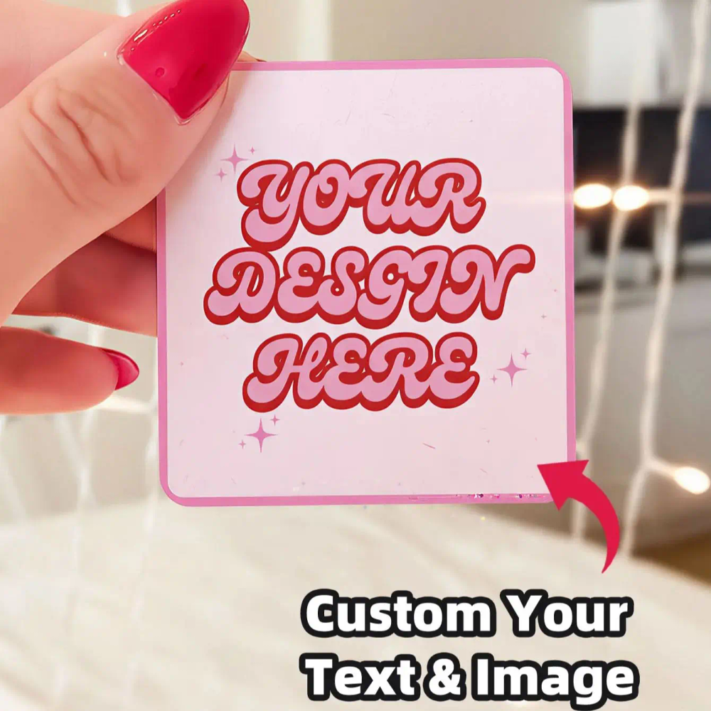1/60/120 Pcs Custom Square Clear Waterproof Stickers Personalized for Party Label Packaging 1/60/120 Pcs Custom Square Clear Waterproof Stickers Personalized for Party Label Packaging