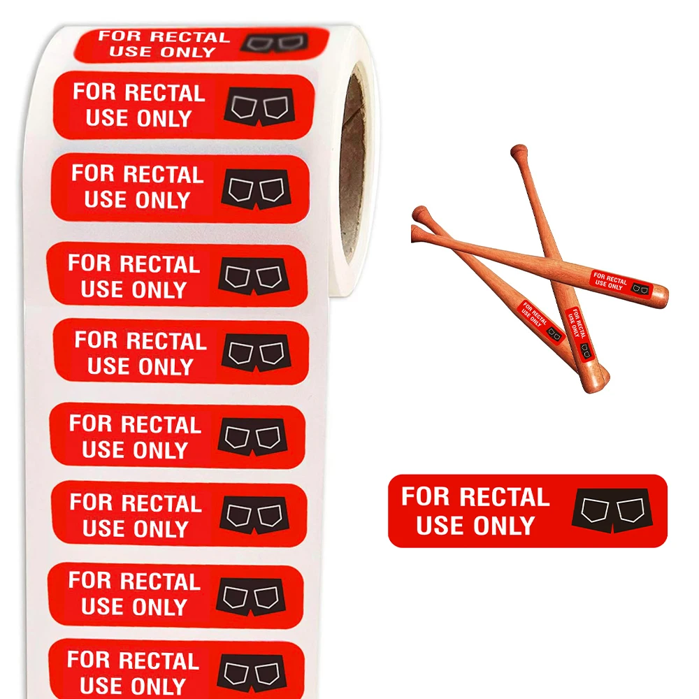 500Pcs 0.39*1.5in Red "For Rectal Use Only" Waterproof Prank Marking Decorative Label Stickers 500Pcs 0.39*1.5in Red "For Rectal Use Only" Waterproof Prank Marking Decorative Label Stickers