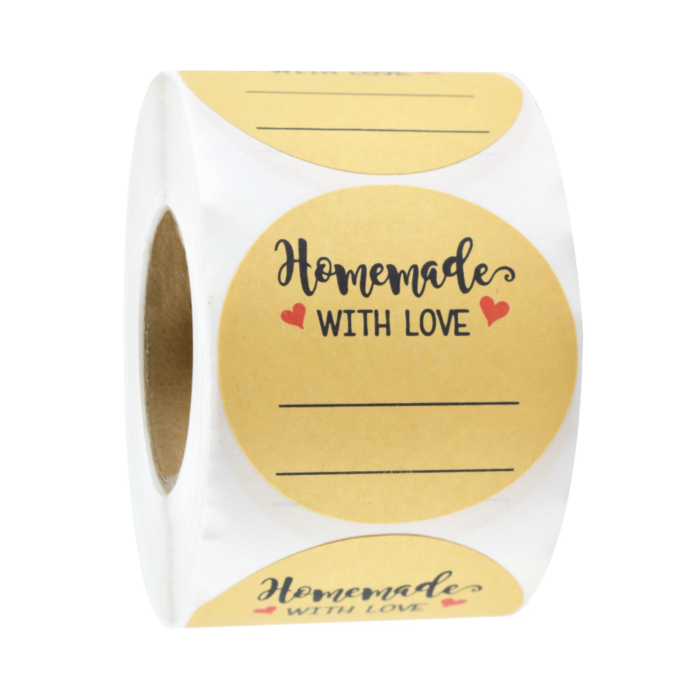 200Pcs 2-Inch Round Writable Kraft Adhesive Label Sticker Rolls, Envelope Stickers, Labels, and Small Cake Stickers for Baking and Handmade Crafts 200Pcs 2-Inch Round Writable Kraft Adhesive Label Sticker Rolls, Envelope Stickers, Labels, and Small Cake Stickers for Baking and Handmade Crafts