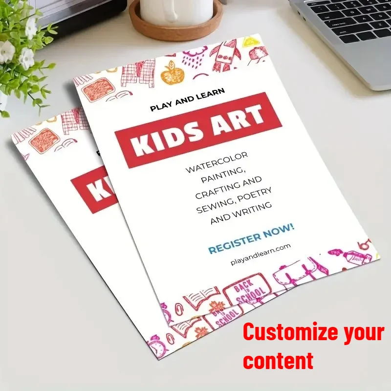 40 Pcs 21x14cm Customizable Flyers with Logo High Resolution Print for Brand Awareness Campaigns 40 Pcs 21x14cm Customizable Flyers with Logo High Resolution Print for Brand Awareness Campaigns