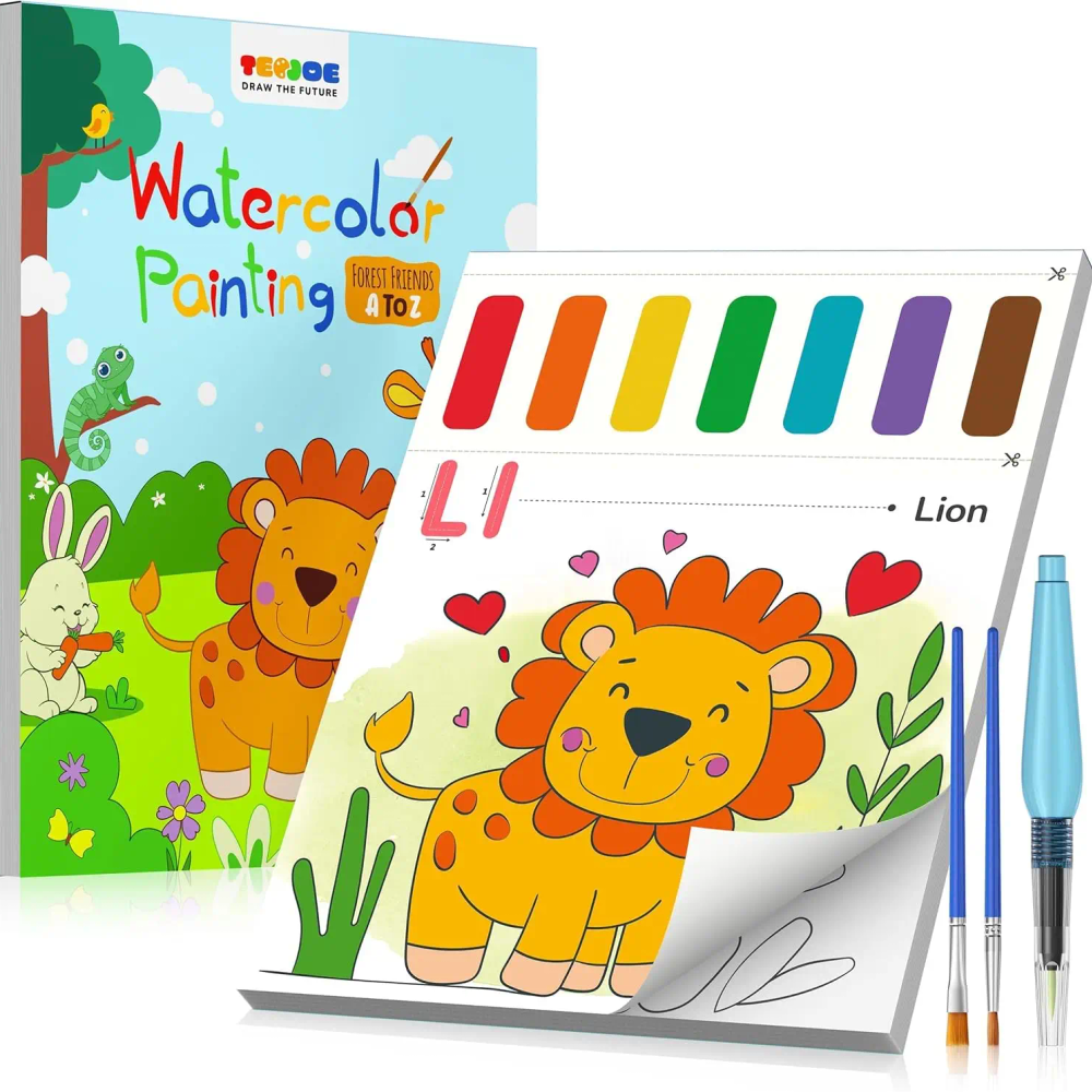 Water Coloring Books for Kids, A-Z Animal Paint Set with Brushes, Mess-Free Art Activity Ages 4-8, Christmas Craft Toy Water Coloring Books for Kids, A-Z Animal Paint Set with Brushes, Mess-Free Art Activity Ages 4-8, Christmas Craft Toy