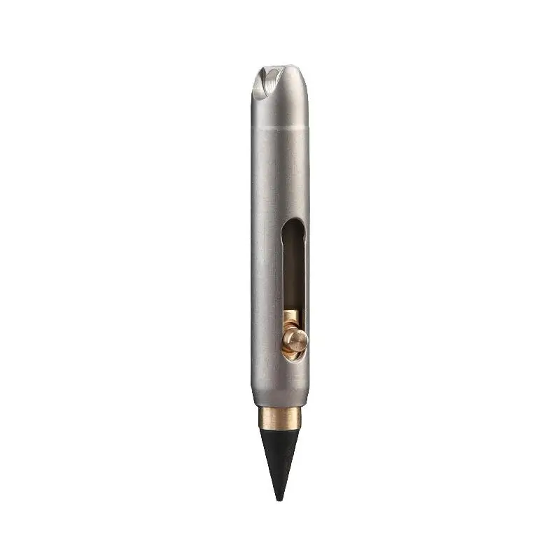 New Titanium Alloy Inkless Pencil With 2 Pen Tips Professional Pocket Pen For Writing Home School Supplies Unique Keychain Penda New Titanium Alloy Inkless Pencil With 2 Pen Tips Professional Pocket Pen For Writing Home School Supplies Unique Keychain Penda