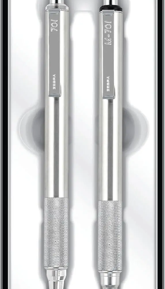 Stainless Steel Mechanical Pencil and Ballpoint Pen Set, Fine Point, 2-Pack Gift Stainless Steel Mechanical Pencil and Ballpoint Pen Set, Fine Point, 2-Pack Gift