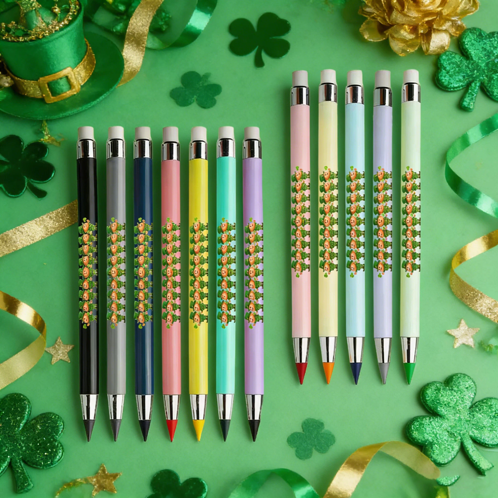 12pcs St. Pat's little guy designs eternal colored pencils are not easy to break pencils student stationery colored lead 12pcs St. Pat's little guy designs eternal colored pencils are not easy to break pencils student stationery colored lead