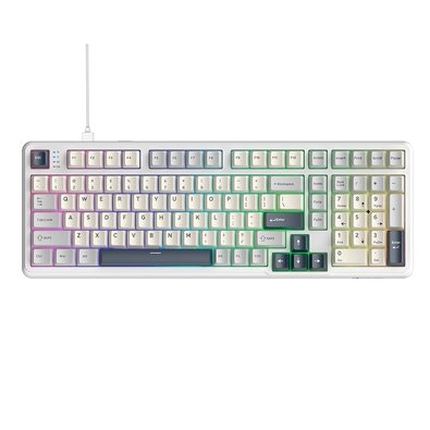 Teclado Magnético Gamer Attack Shark X98 HE, Rapid Trigger, 8000Hz, 0.01ms, 98 Teclas, Starlight White, Branco - AS-X98HE-SL Teclado Magnético Gamer Attack Shark X98 HE, Rapid Trigger, 8000Hz, 0.01ms, 98 Teclas, Starlight White, Branco - AS-X98HE-SL