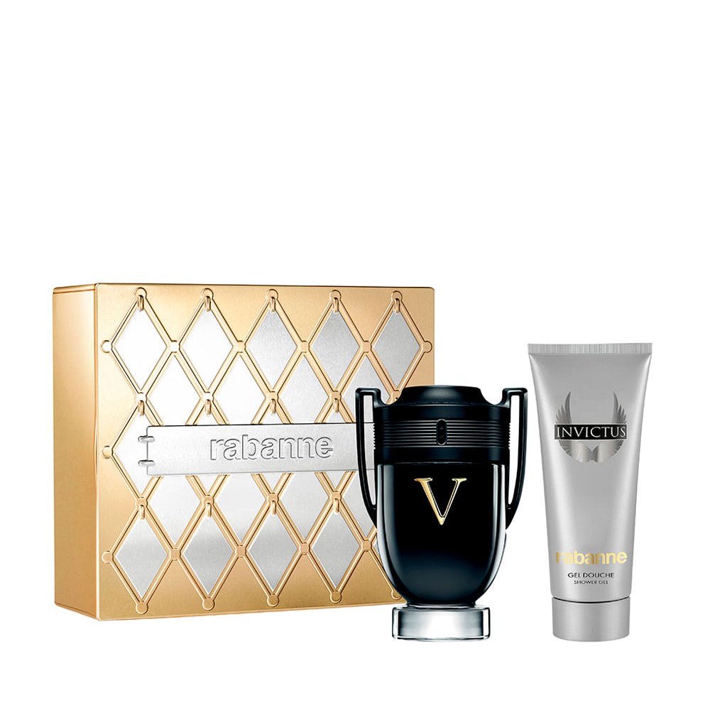 Kit perfume masculino rabanne invictus victory eau de parfum extrême 100ml e shampoo all over 100ml Kit perfume masculino rabanne invictus victory eau de parfum extrême 100ml e shampoo all over 100ml