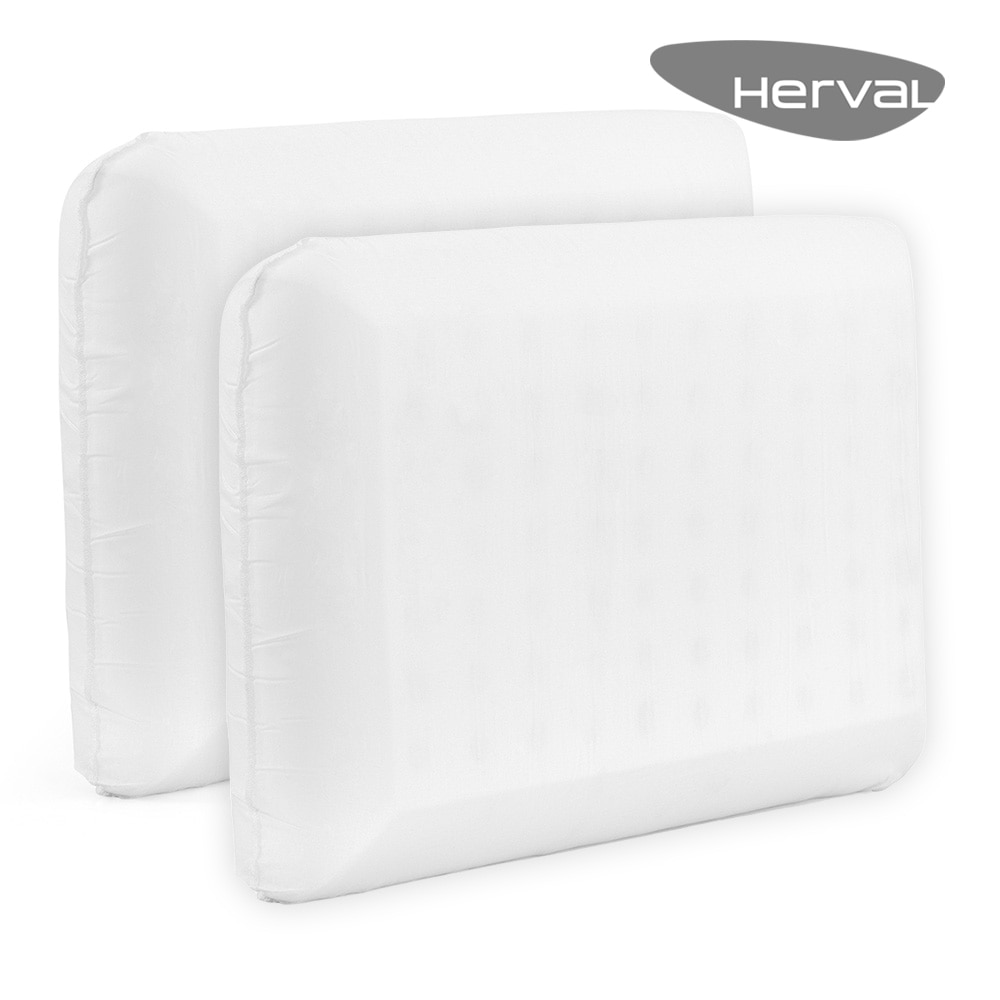 Travesseiro Látex 2 unid. Herval Maresia, Espuma Látex, 70x40 cm Travesseiro Látex 2 unid. Herval Maresia, Espuma Látex, 70x40 cm
