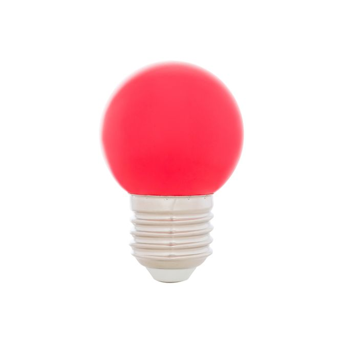 Lâmpada Led Bolinha Vermelha 1w E27 220v Taschibra Lâmpada Led Bolinha Vermelha 1w E27 220v Taschibra