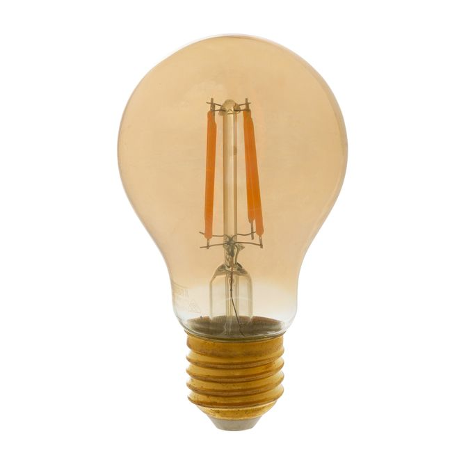 Lâmpada Led Filamento Ambar A60 4w E27 127 220v Luz Amarela Tashibra