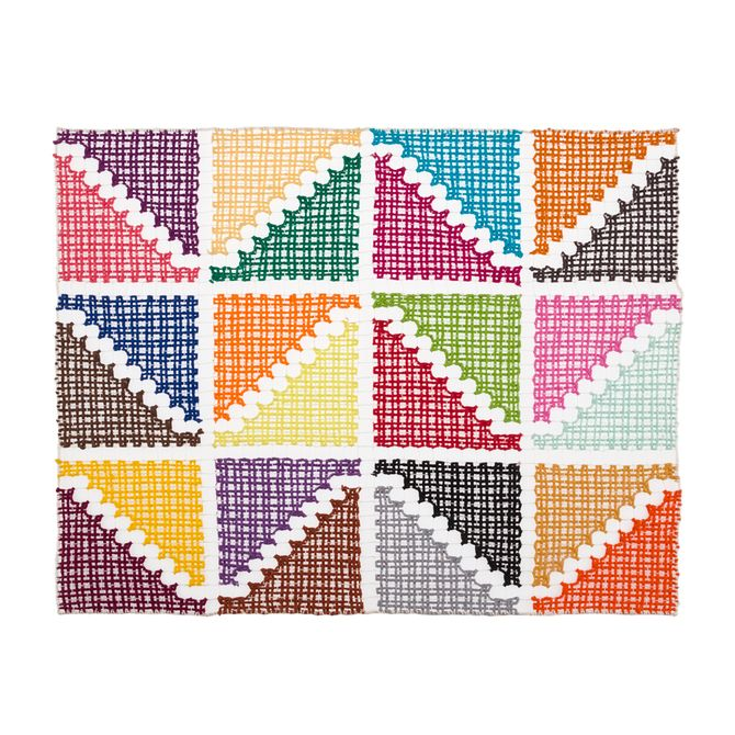 Lugar Americano Dobrável 46 Cm X 36 Cm Bordado Filé Guerreiro Lugar Americano Dobrável 46 Cm X 36 Cm Bordado Filé Guerreiro