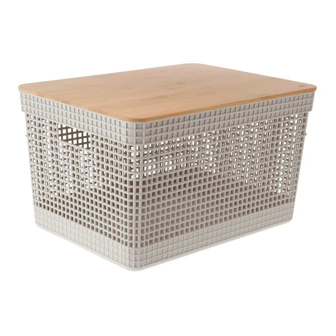Caixa 22 Cm X 39 Cm X 29 Cm Grid Bambu Caixa 22 Cm X 39 Cm X 29 Cm Grid Bambu