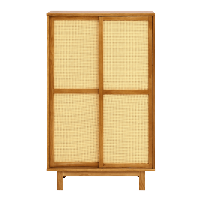 Estante 2 Portas De Correr Com Palhinha 80 Cm X 1,33 M Palhandi Estante 2 Portas De Correr Com Palhinha 80 Cm X 1,33 M Palhandi