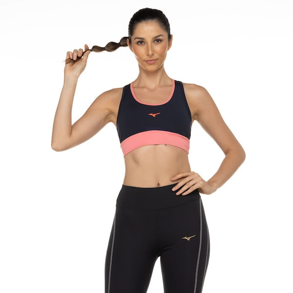 Top Fitness com Bojo Removível Mizuno Média Sustentação Run Easy 4 - Adulto Top Fitness com Bojo Removível Mizuno Média Sustentação Run Easy 4 - Adulto