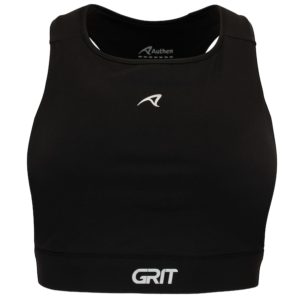 Top Fitness com Bojo Removível Authen Alta Sustentação Grit Bossa Nadador Reto com Bolso Ajustável Adulto