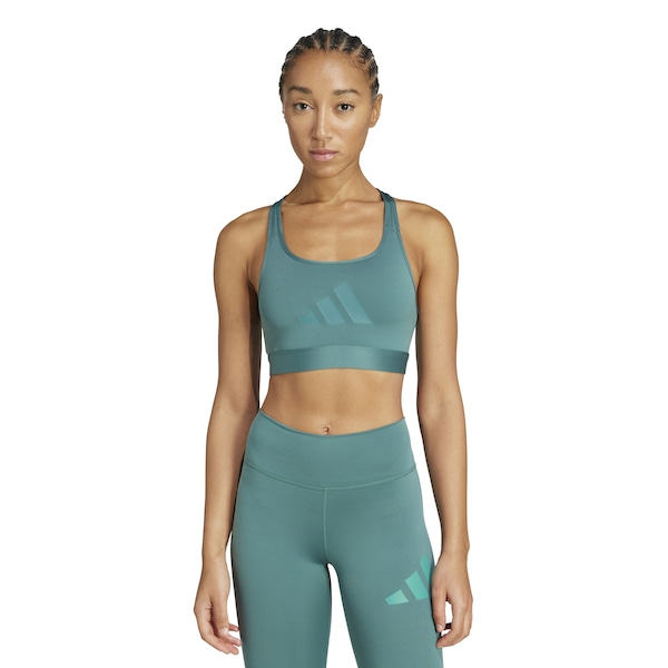 Top Fitness sem Bojo adidas Média Sustentação Powerreact Big Logo Adulto