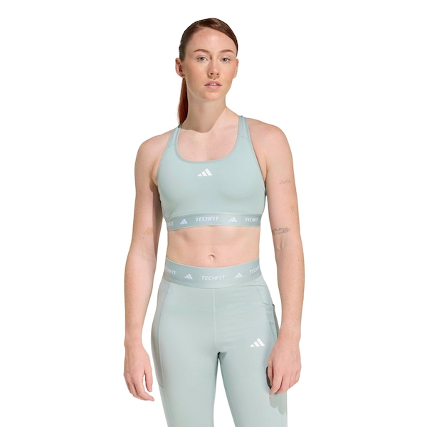 Top Fitness com Bojo Removível adidas Techfit Média Sustentação Adulto