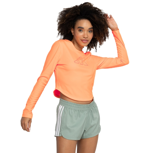 Blusa Cropped Manga Longa Feminina adidas Outloud Blusa Cropped Manga Longa Feminina adidas Outloud