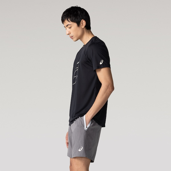 Bermuda Masculina ASICS 7 Mescla Plano Bermuda Masculina ASICS 7 Mescla Plano
