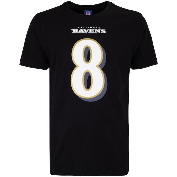 Camiseta do Baltimore Ravens NFL Masculina Player Jackson NF017 Camiseta do Baltimore Ravens NFL Masculina Player Jackson NF017