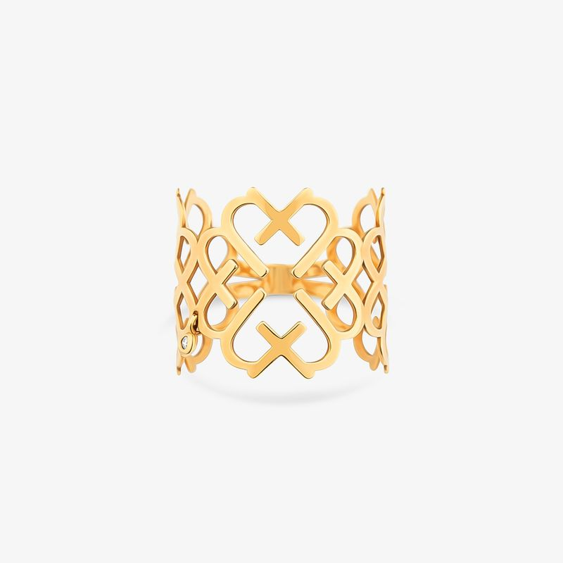 Anel em Ouro Amarelo 18k com Diamante Anel em Ouro Amarelo 18k com Diamante