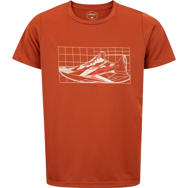 Camiseta Juvenil ASICS Manga Curta Treino Estampada Camiseta Juvenil ASICS Manga Curta Treino Estampada