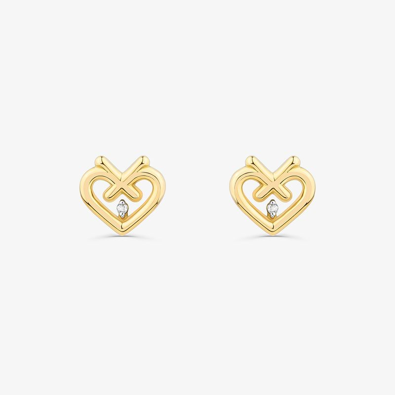 Brinco em Ouro Amarelo com Diamante Brinco em Ouro Amarelo com Diamante