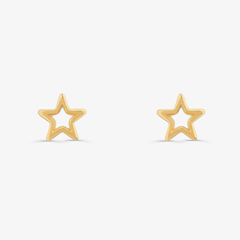 Brinco Estrela em Ouro Amarelo 18k