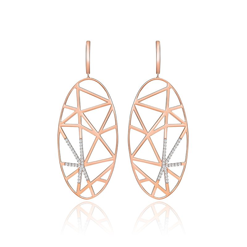 Brinco em Ouro Rosé com Diamante Brinco em Ouro Rosé com Diamante