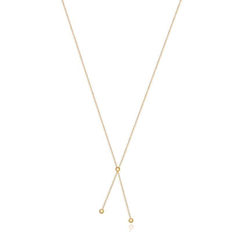 Colar Esfera em Ouro Amarelo 18k - 60 cm Colar Esfera em Ouro Amarelo 18k - 60 cm