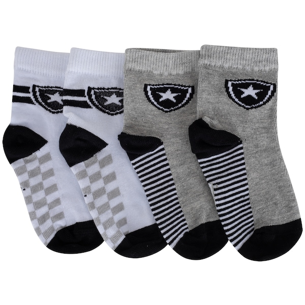 Kit de Meias do Botafogo Rikam Soquete Tamanho 21 ao 24 Kit de Meias do Botafogo Rikam Soquete Tamanho 21 ao 24