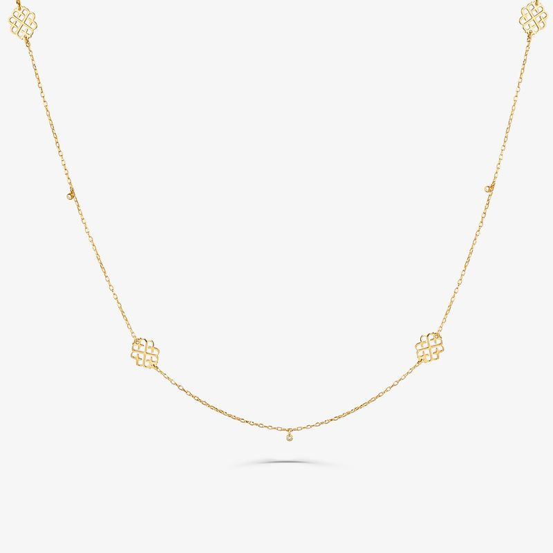 Colar em Ouro Amarelo com Diamante - LOVE Colar em Ouro Amarelo com Diamante - LOVE