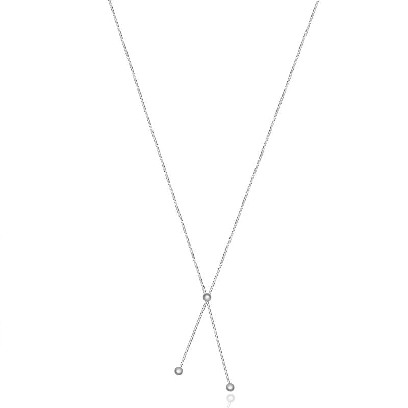 Colar Esfera em Ouro Branco 18k - 60 cm Colar Esfera em Ouro Branco 18k - 60 cm