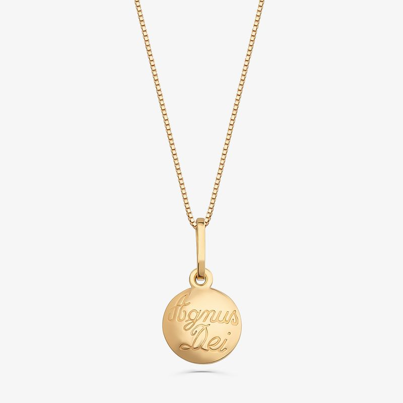 Pingente Agnus Dei em Ouro Amarelo 18k Pingente Agnus Dei em Ouro Amarelo 18k