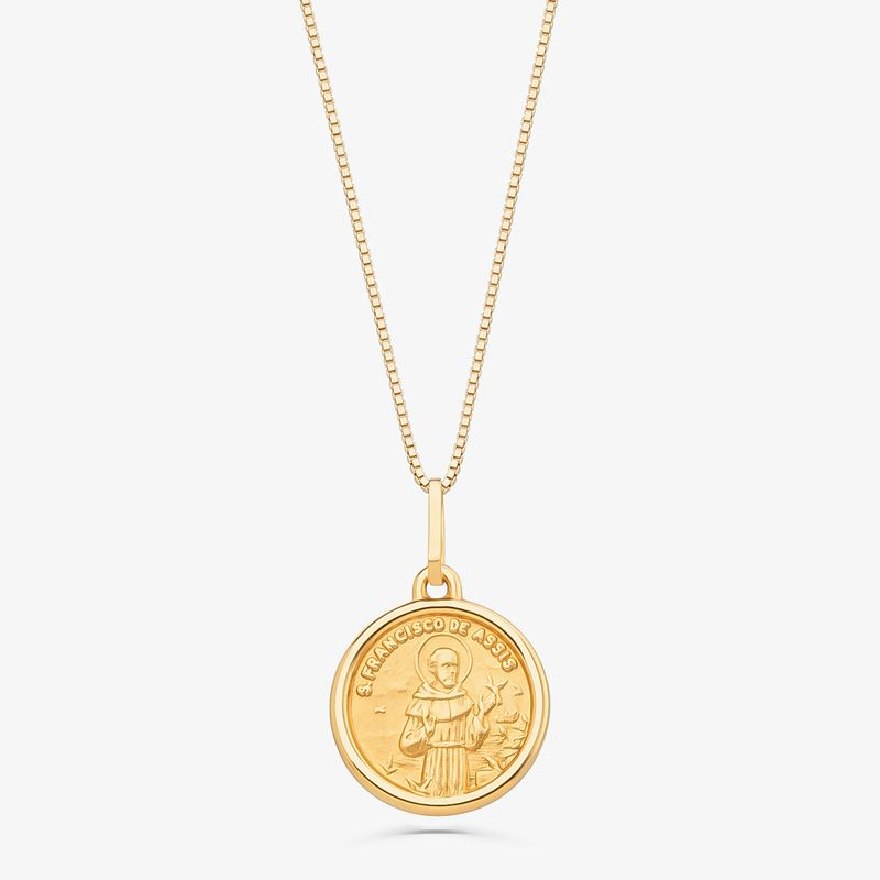 Pingente São Francisco de Assis em Ouro Amarelo 18k Pingente São Francisco de Assis em Ouro Amarelo 18k