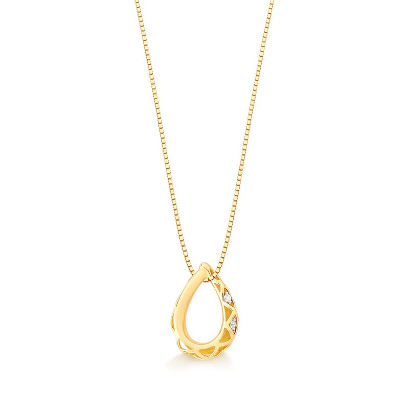 Pingente com Diamantes em Ouro Amarelo 18k Pingente com Diamantes em Ouro Amarelo 18k