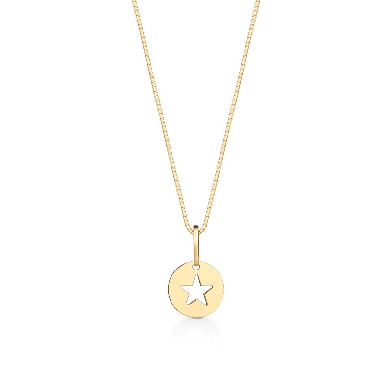 Pingente Estrela em Ouro Amarelo 18k Pingente Estrela em Ouro Amarelo 18k