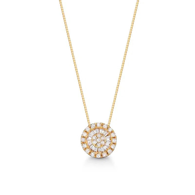 Pingente com Diamantes em Ouro Amarelo 18k - 8 mm Pingente com Diamantes em Ouro Amarelo 18k - 8 mm