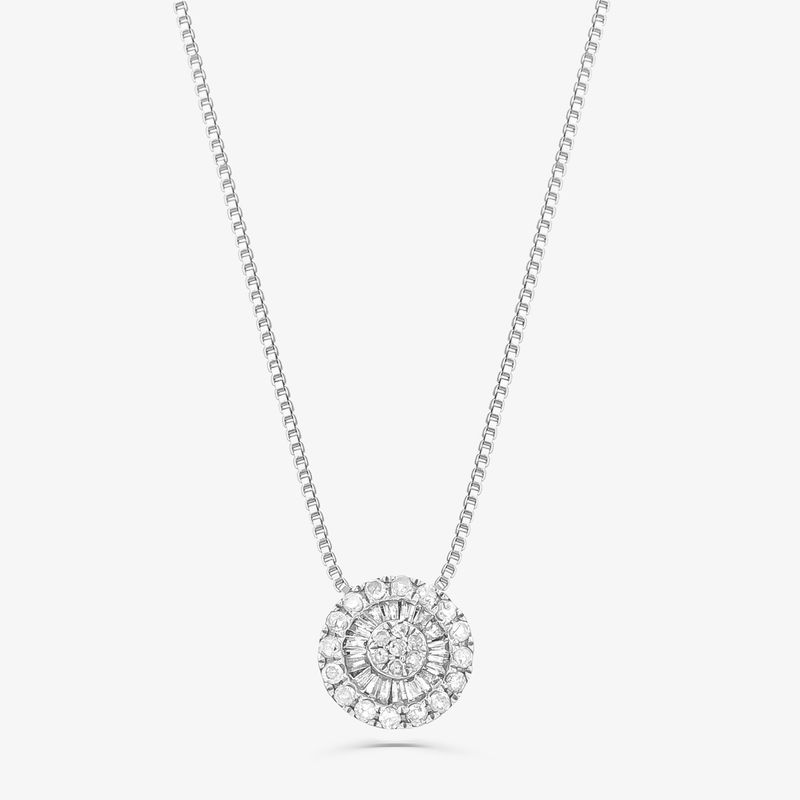 Pingente com Diamantes em Ouro Branco 18k - 8 mm Pingente com Diamantes em Ouro Branco 18k - 8 mm