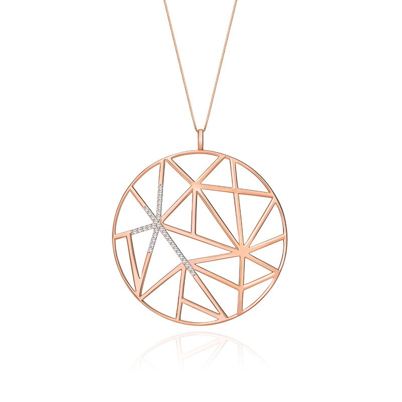 Pingente em Ouro Rosé com Diamante Pingente em Ouro Rosé com Diamante