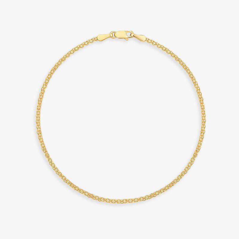 Pulseira Malha Bismarck em Ouro Amarelo 18k - 19 cm