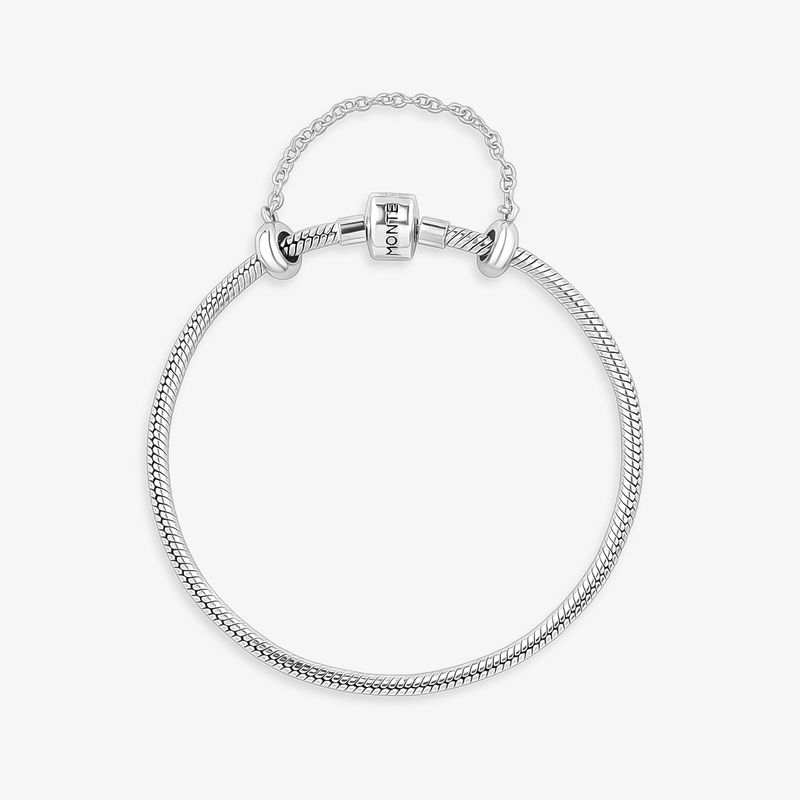 Pulseira Maleável Em Prata 925 Com Fecho Tradicional - 19,5 cm Pulseira Maleável Em Prata 925 Com Fecho Tradicional - 19,5 cm