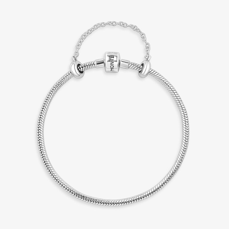 Pulseira Maleável Em Prata 925 Com Fecho Tradicional - 20 cm