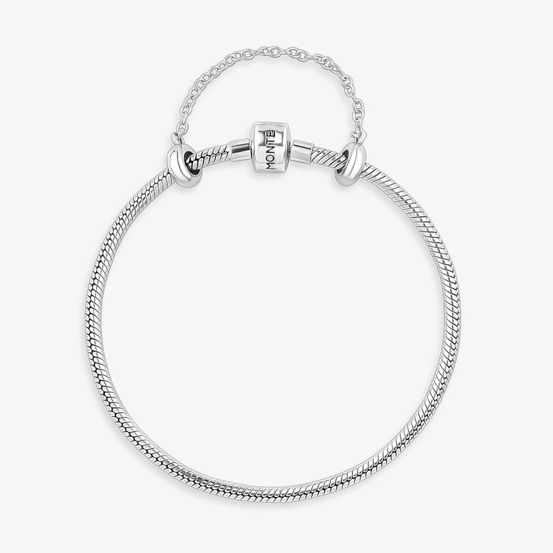 Pulseira Maleável Em Prata 925 Com Fecho Tradicional - 21,5 cm Pulseira Maleável Em Prata 925 Com Fecho Tradicional - 21,5 cm