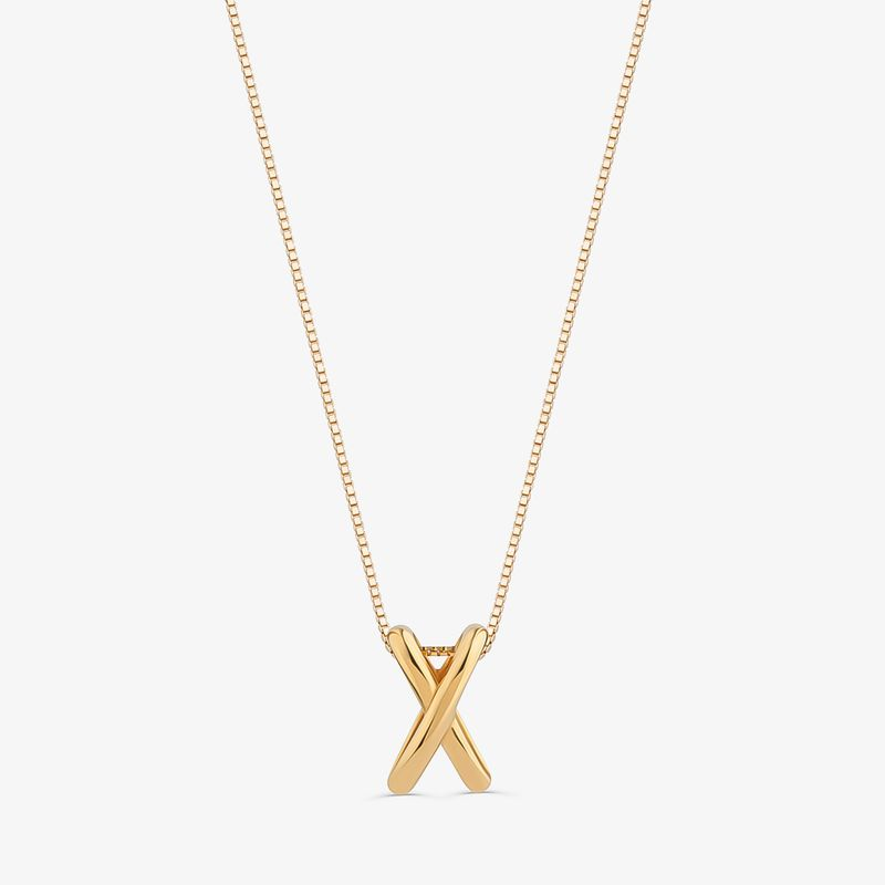 Pingente Cruzado em Ouro Amarelo 18k Pingente Cruzado em Ouro Amarelo 18k