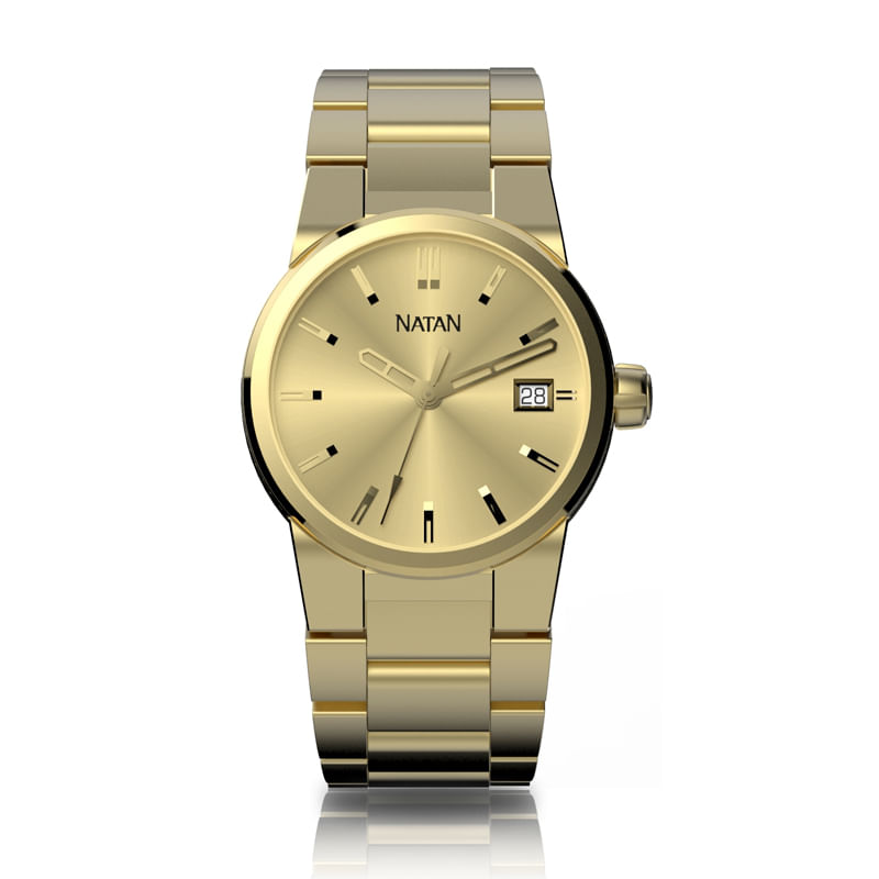Relógio Natan Acqua Feminino em Aço Dourado Relógio Natan Acqua Feminino em Aço Dourado