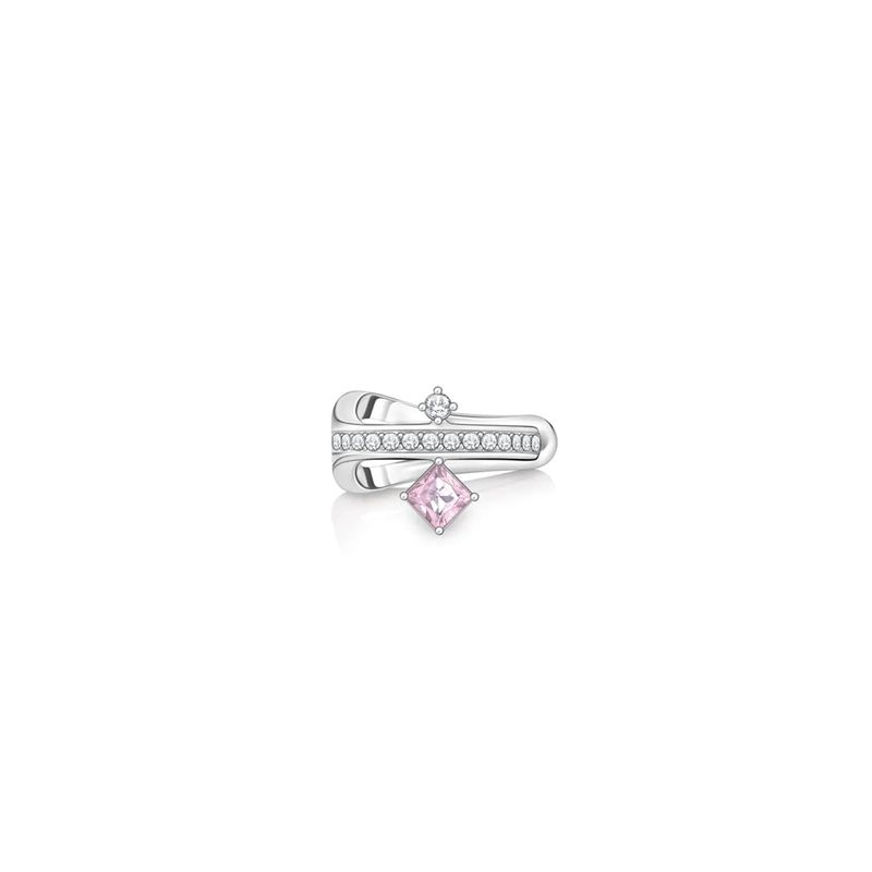 Piercing com Quartzo Rosa e Safira em Prata 925 Piercing com Quartzo Rosa e Safira em Prata 925